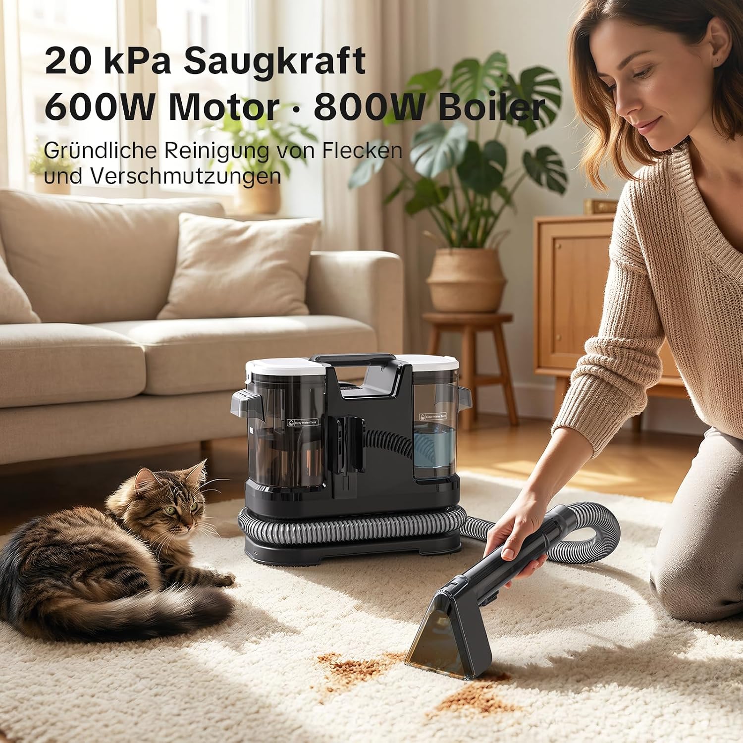Detalle 2 de Lubluelu Nasssauger 600 W für Teppiche