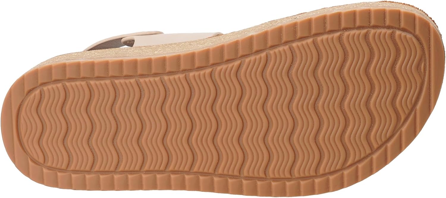 Detalle de JOMIX Sandales Femme Compensées avec Double Boucle et Semelle en Liège — Confort et Élégance d'Été