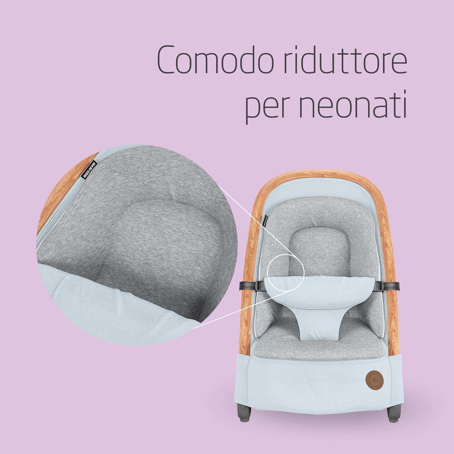 Thumbnail 2 de Maxi-Cosi Kori Sdraietta neonati 0-6 mesi in tessuto Essential Grey, pieghevole e reclinabile 3 posizioni