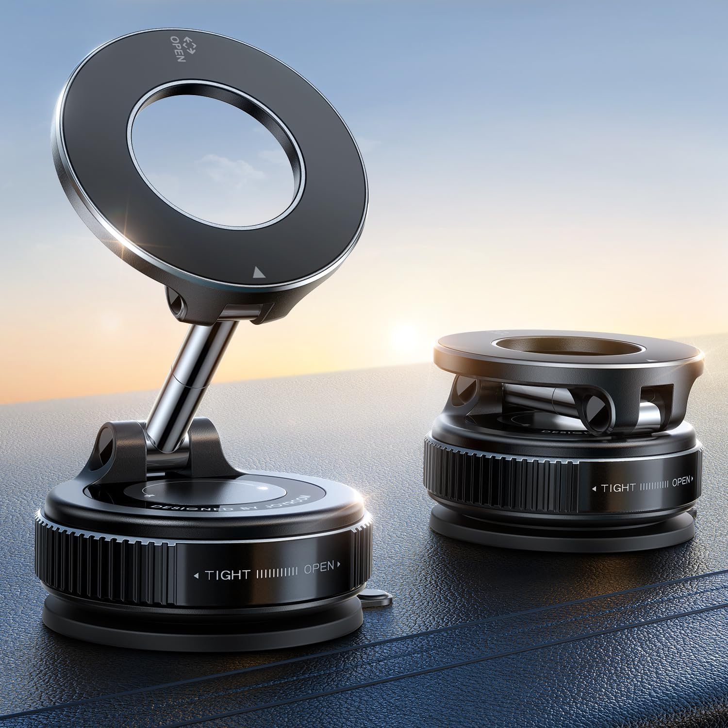 Detalle de JOYROOM Vakuum Handyhalterung Auto mit Magnet (Magsafe) – 360° Metallarm, 24× XN55 Magnete