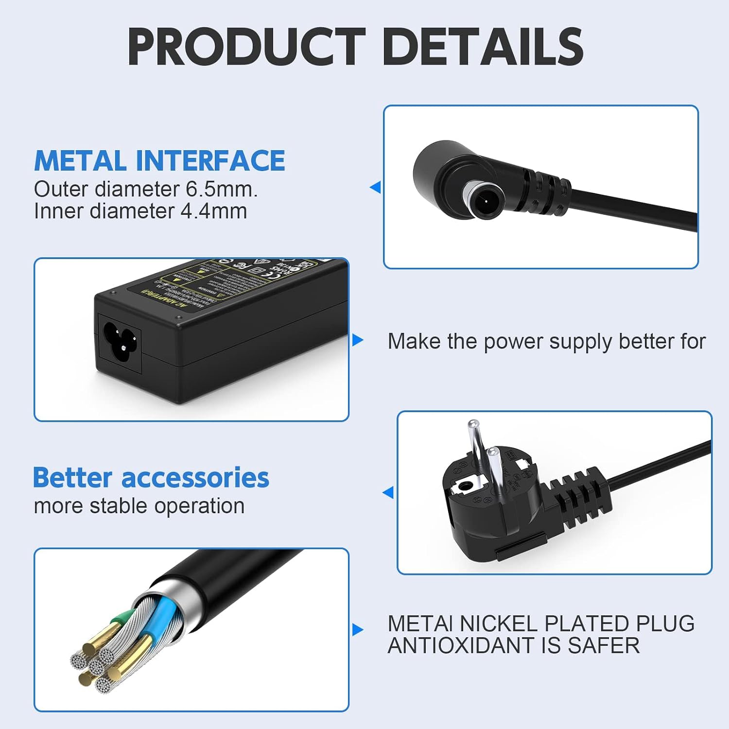Detalle 2 de shefor 19V 2.53A Alimentatore compatibile per monitor