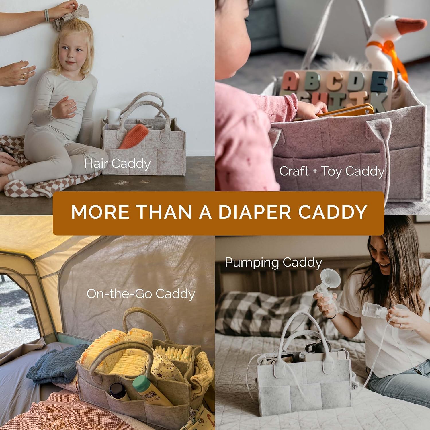 Thumbnail 5 de Parker Baby Diaper Caddy Gray — Diaper Organizer