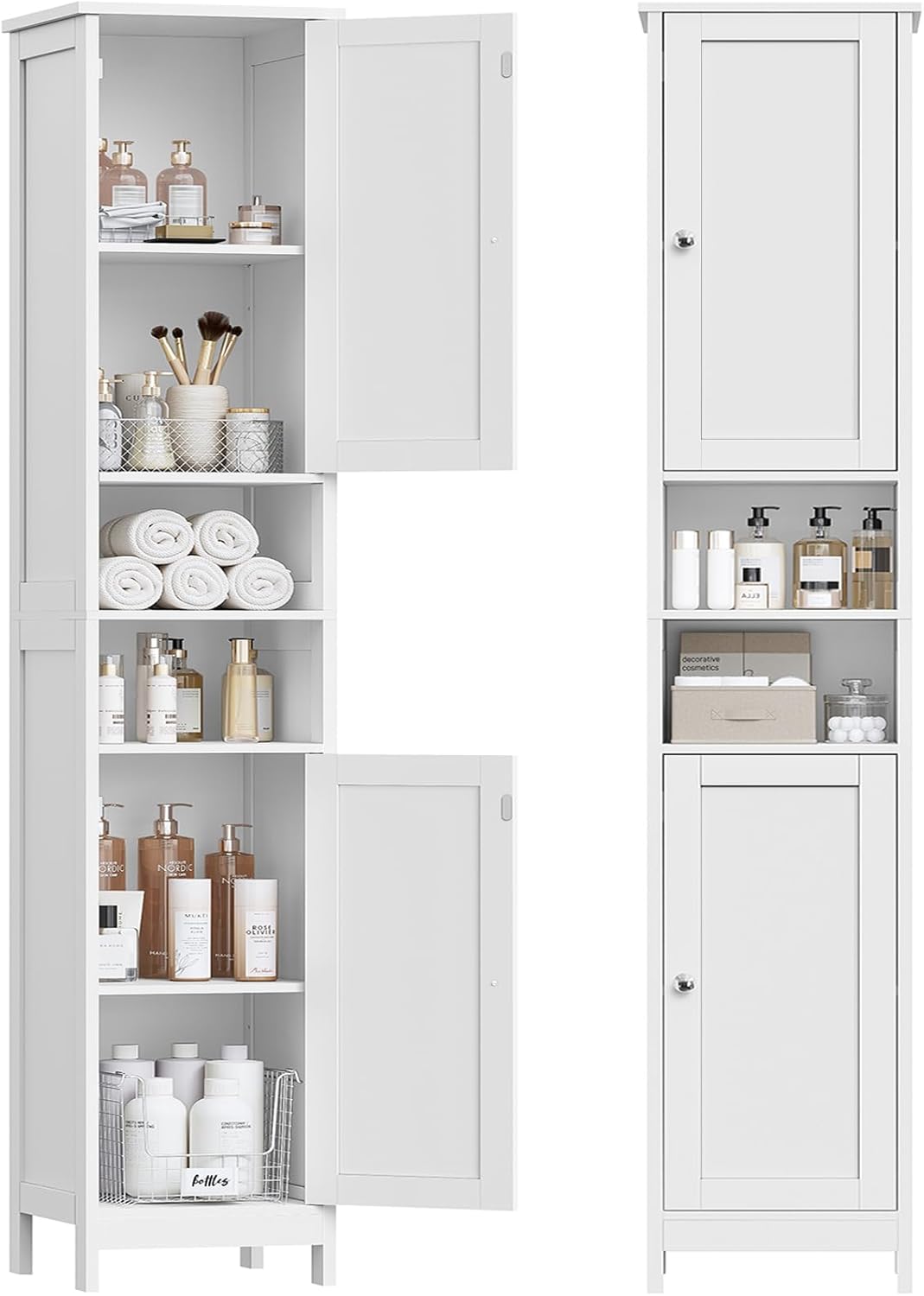 Detalle de TEENFON Bathroom Storage Cabinet, 67-Inch