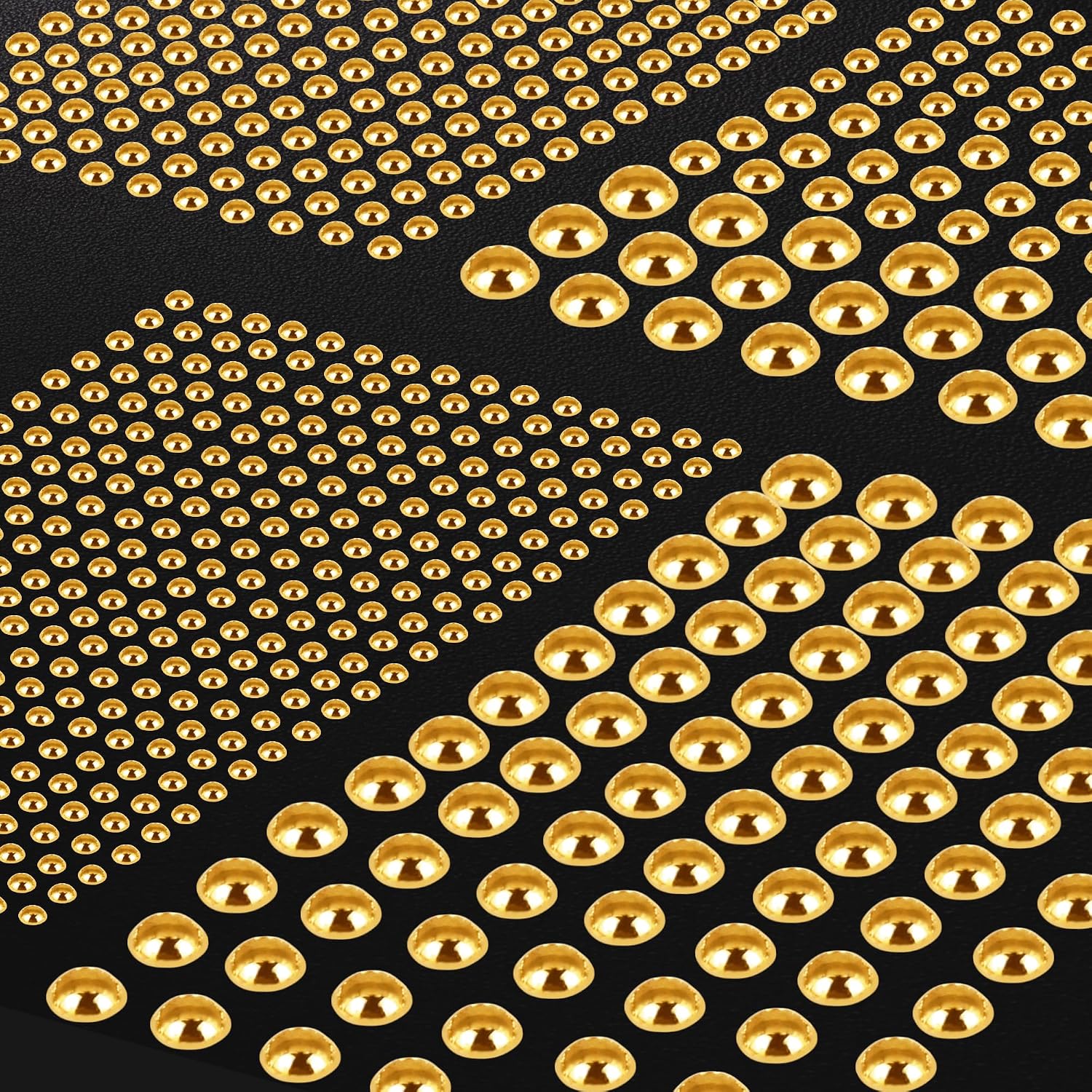 Detalle de FEMBW Brillantini Viso Strass Adesivi – 5 Fogli 973 Pezzi Oro