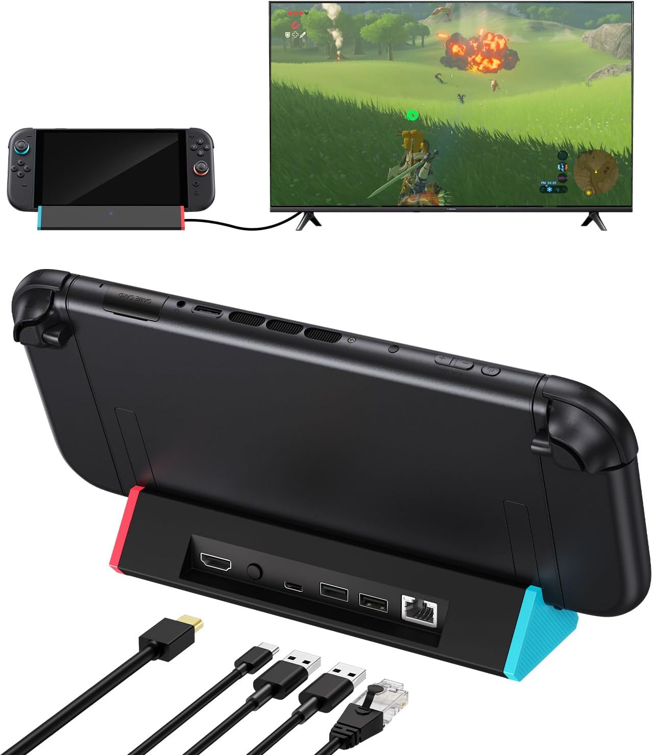 Thumbnail 6 de SIWIQU for Nintendo Switch 2 Dock Station — Portable TV/Tabletop Dock with HDMI (Switch 2 Only)