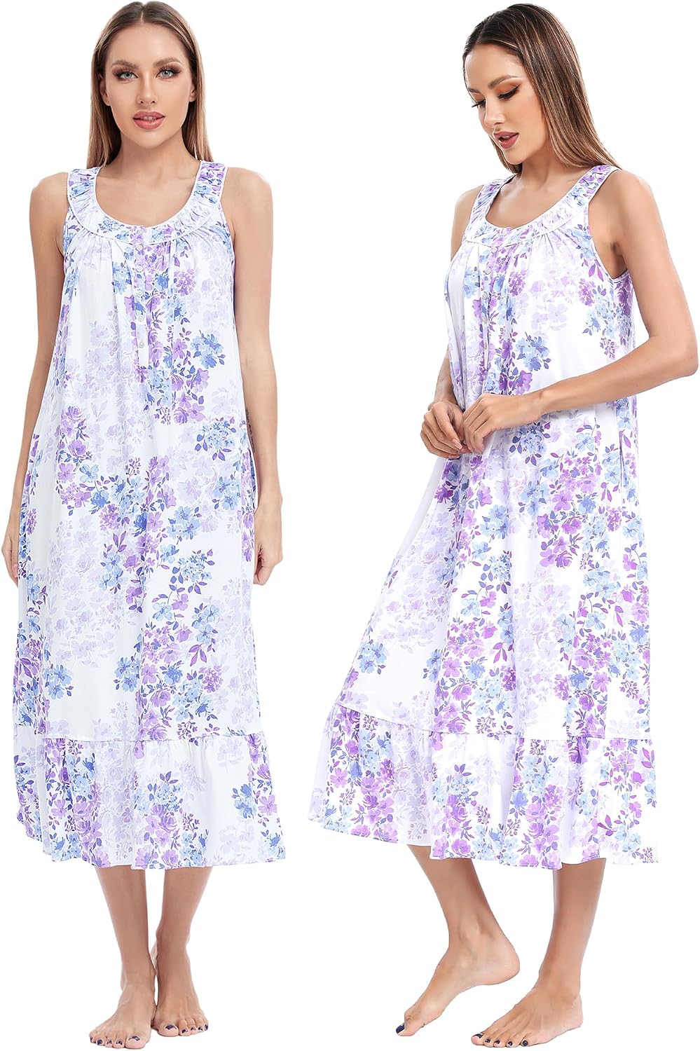 Detalle de IZZY + TOBY Women's Nightgown Cotton