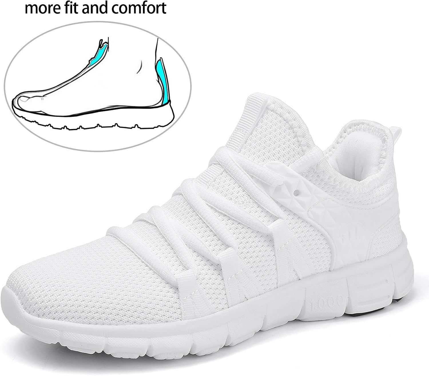 Detalle 2 de INZCOU Lightweight Running Shoes breathable mesh sneakers