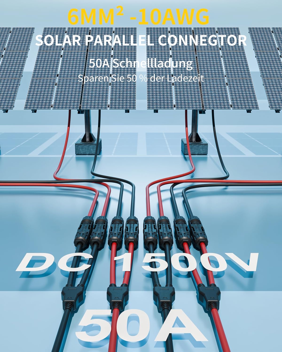 Thumbnail 6 de enernova 6 mm² Solarkabel Y-Verteiler 1Y2 – IP68, DC1500V, 2 Paar (2x 6mm²) – Y-Stecker PV Kabel