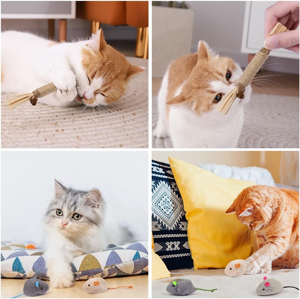 Thumbnail 6 de vsshe Catnip Jouets Souris 8 pcs 🐱