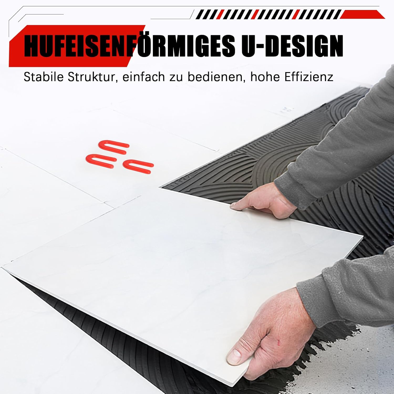Thumbnail 4 de Storystore Fliesen Nivelliersystem – 400 Stück, 3 mm U-Form Abstandshalter aus Kunststoff