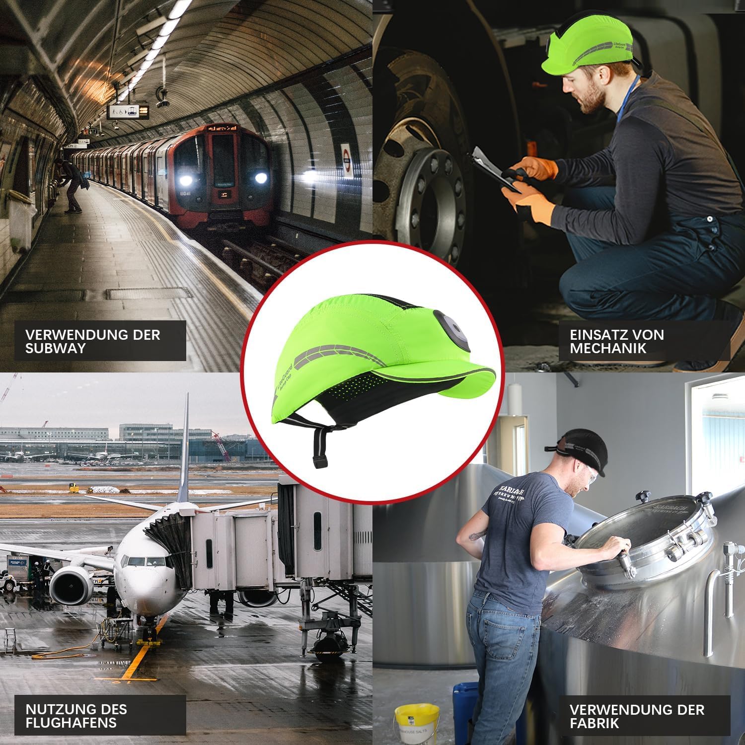 Thumbnail 6 de HEARMOR Leichte Anstoßkappe Sicherheitsmütze LiteGuard – Atmungsaktiver Kopfschutz mit abnehmbarer ABS-Hartschale