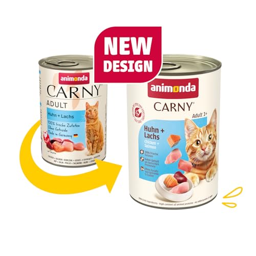 Detalle de animonda Carny Adult Nassfutter Huhn + Lachs – 6 x 400 g