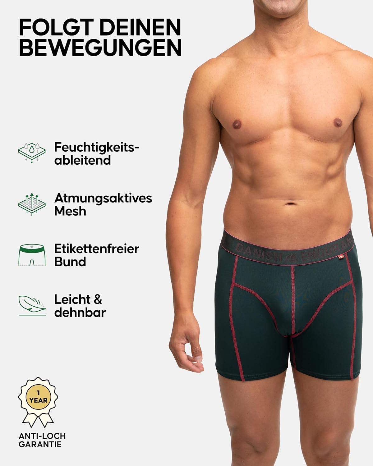 Thumbnail 1 de Danish Endurance 3er Pack Sport-Boxershorts für Herren (Funktionsunterwäsche), atmungsaktiv & geruchsneutral