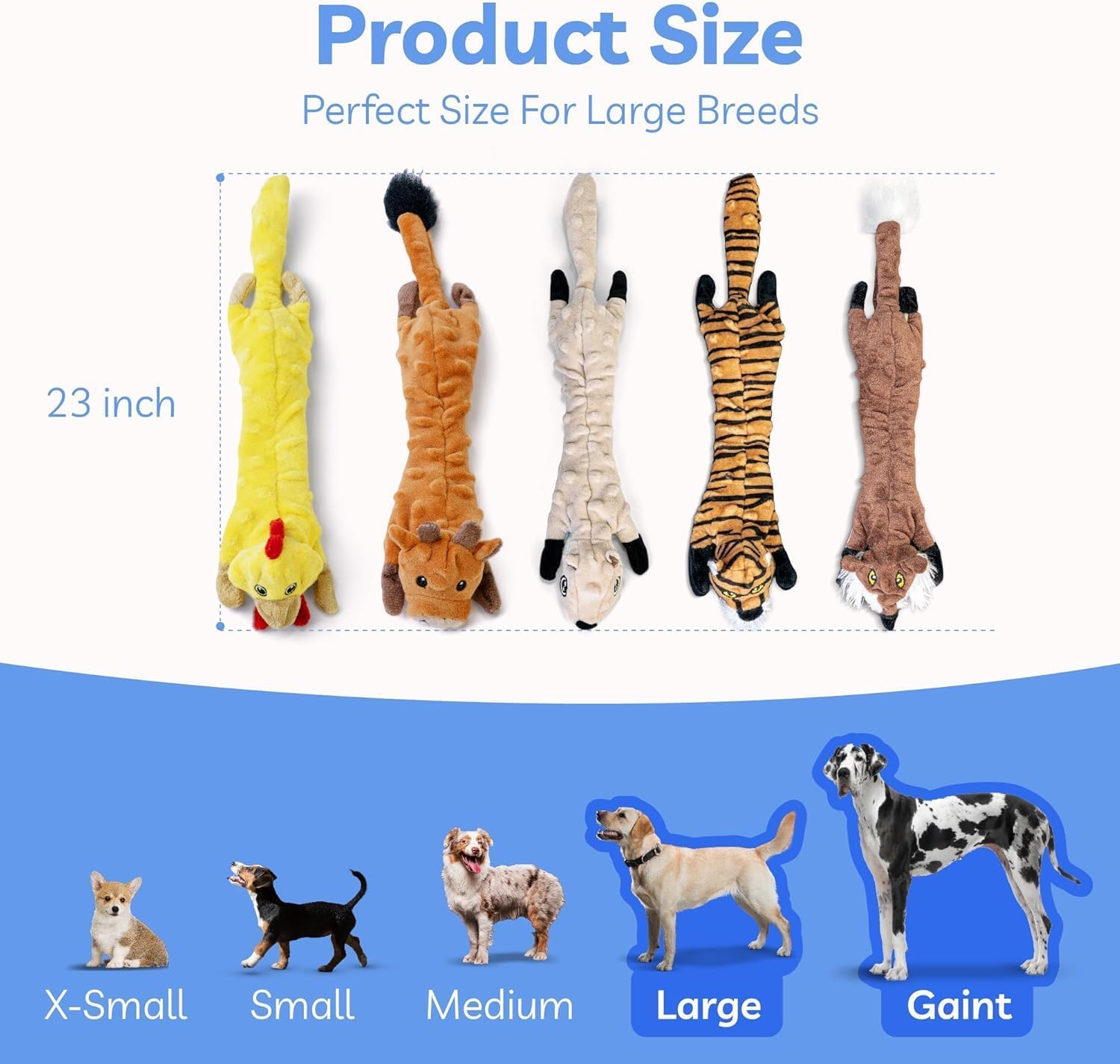 Thumbnail 6 de SHARLOVY 5 Pack Bubble Plush Squeaky Dog Toys for Large Dogs