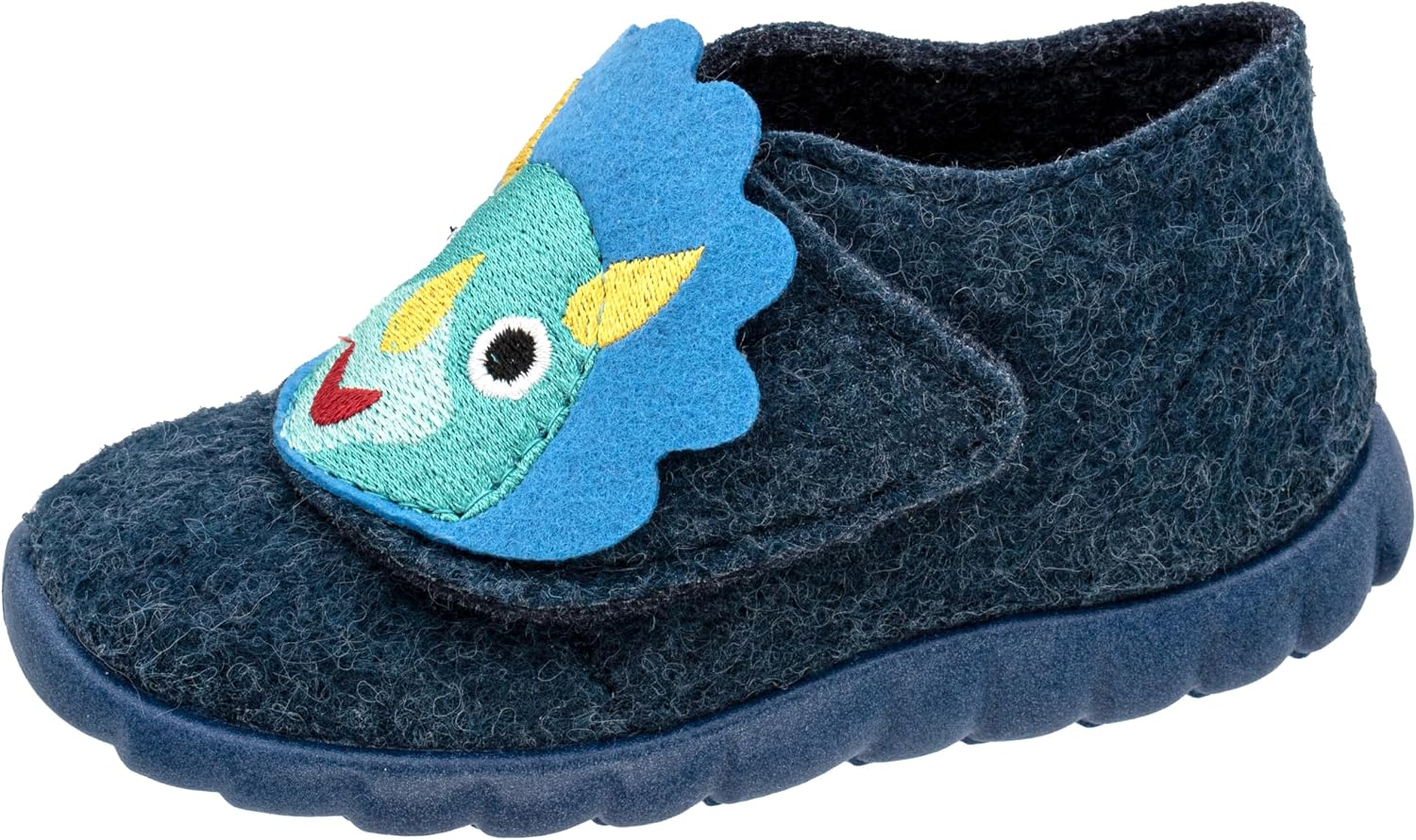 Detalle de Fischer Kinder Hausschuh Jungen-Stiefel mit Drachen-Applikation und Flexi-Auftritt