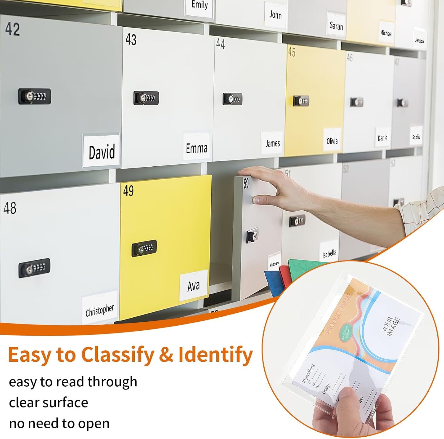 Detalle de Storage Bin Labels, 3×5-Inch Card Holders