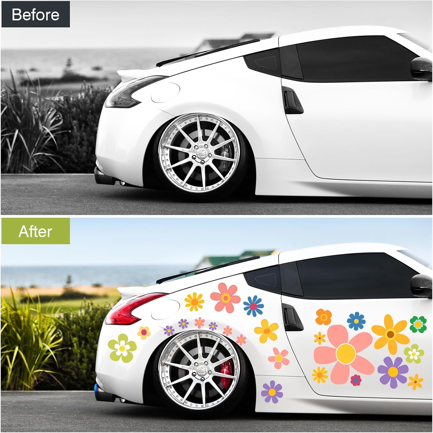 Thumbnail 1 de Blumen Autoaufkleber 88 PCS für Karosserie