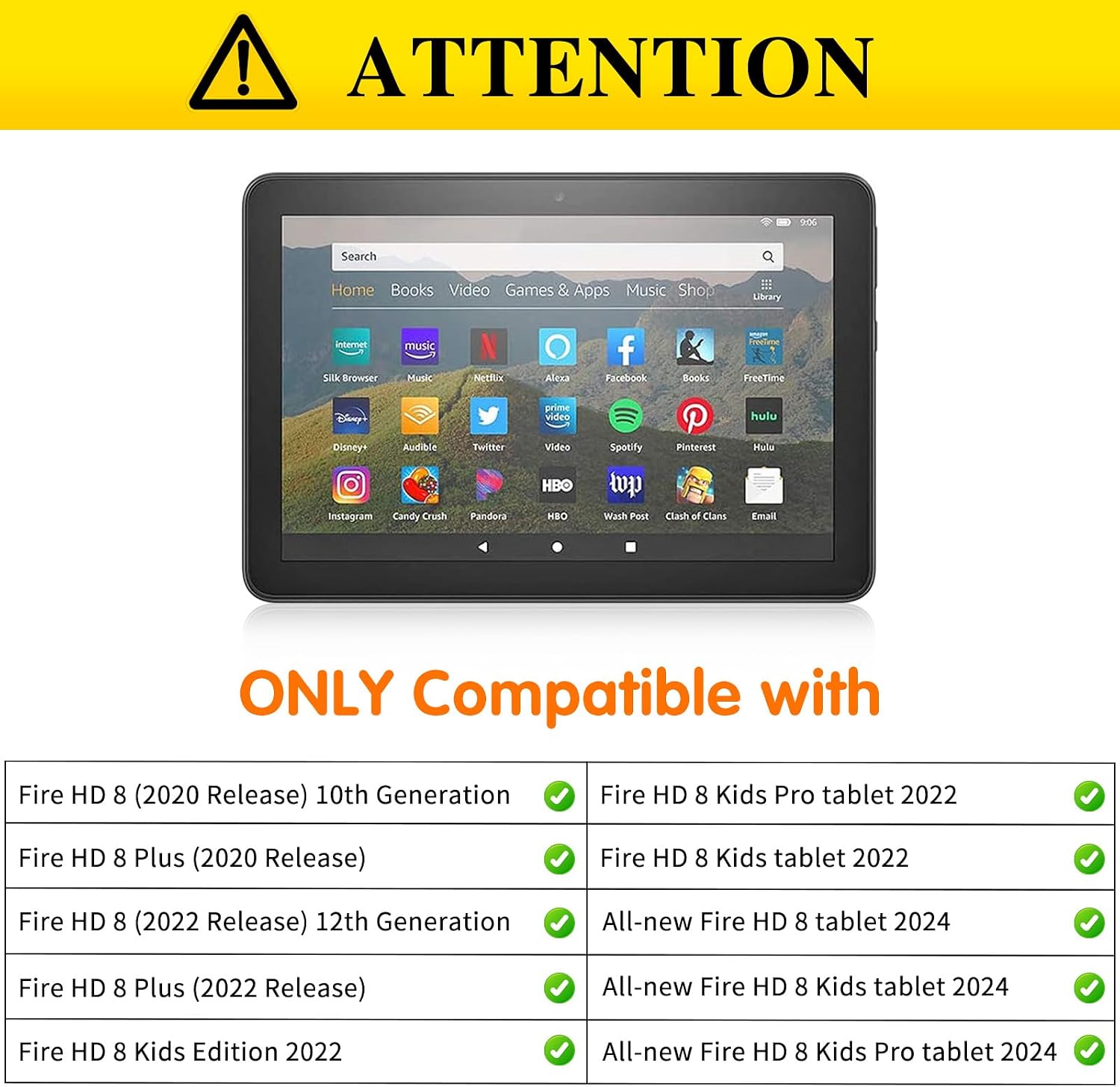 Thumbnail 1 de GOZOPO Screen Protector for 8-inch Kids Tablet / 8 Kids Pro Tablet (2 Pack) – Tempered Glass HD, Scratch‑Resistant