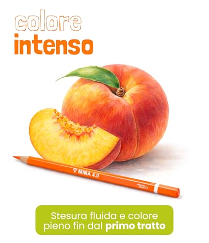 Detalle de Seven Set Matite Colorate 18 colori con Mina 4.0 e spazio per il nome