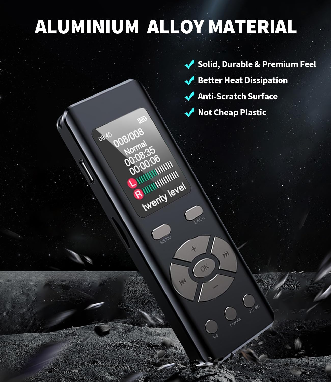 Thumbnail 5 de DISTANCEE 64GB Digital Voice Recorder — voice activated