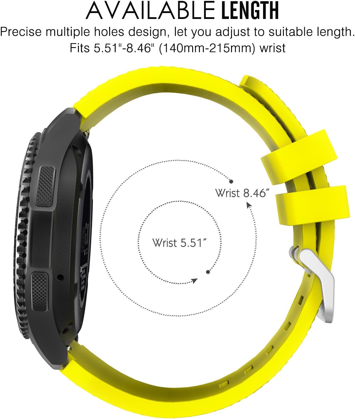 Thumbnail 6 de MoKo Strap 22mm for Galaxy Watch 46mm Yellow
