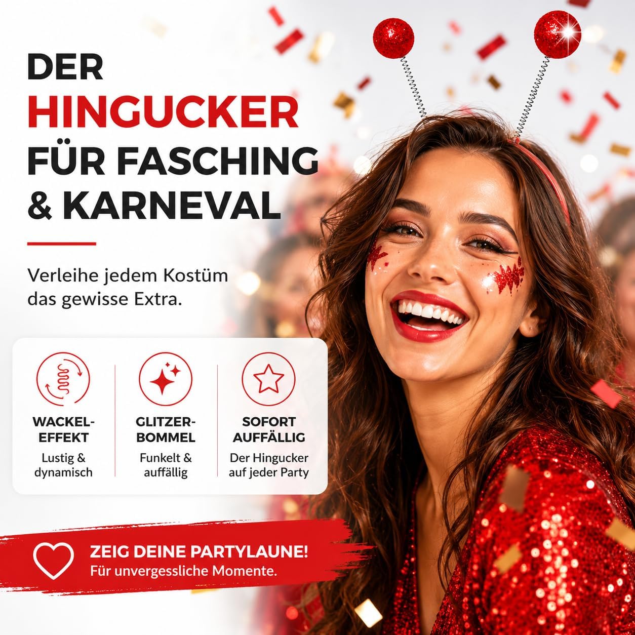 Detalle 2 de TK Gruppe Timo Klingler hårband för maskerad och karneval