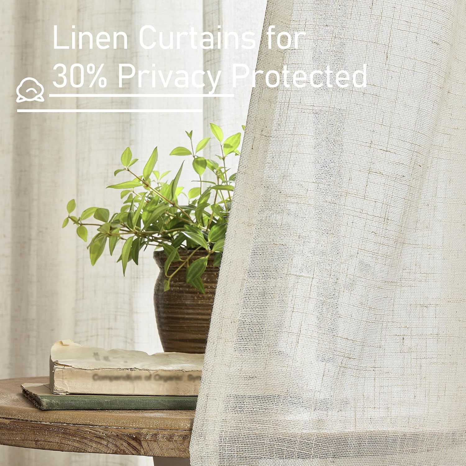 Detalle 1 de LAMIT Kitchen Window Curtains 34 x 36 Inch