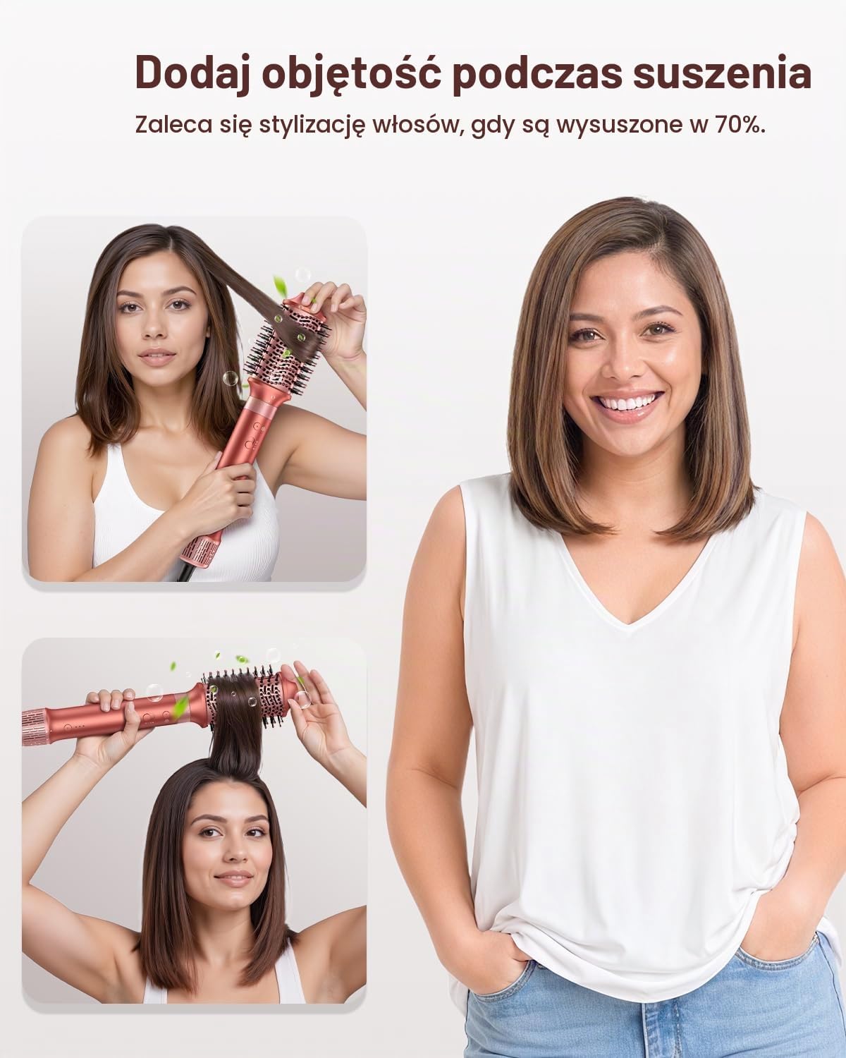 Detalle 2 de HITTIONA F2 Airstyler 6 w 1, suszarka jonowa 1500 W i automatyczna lokówka
