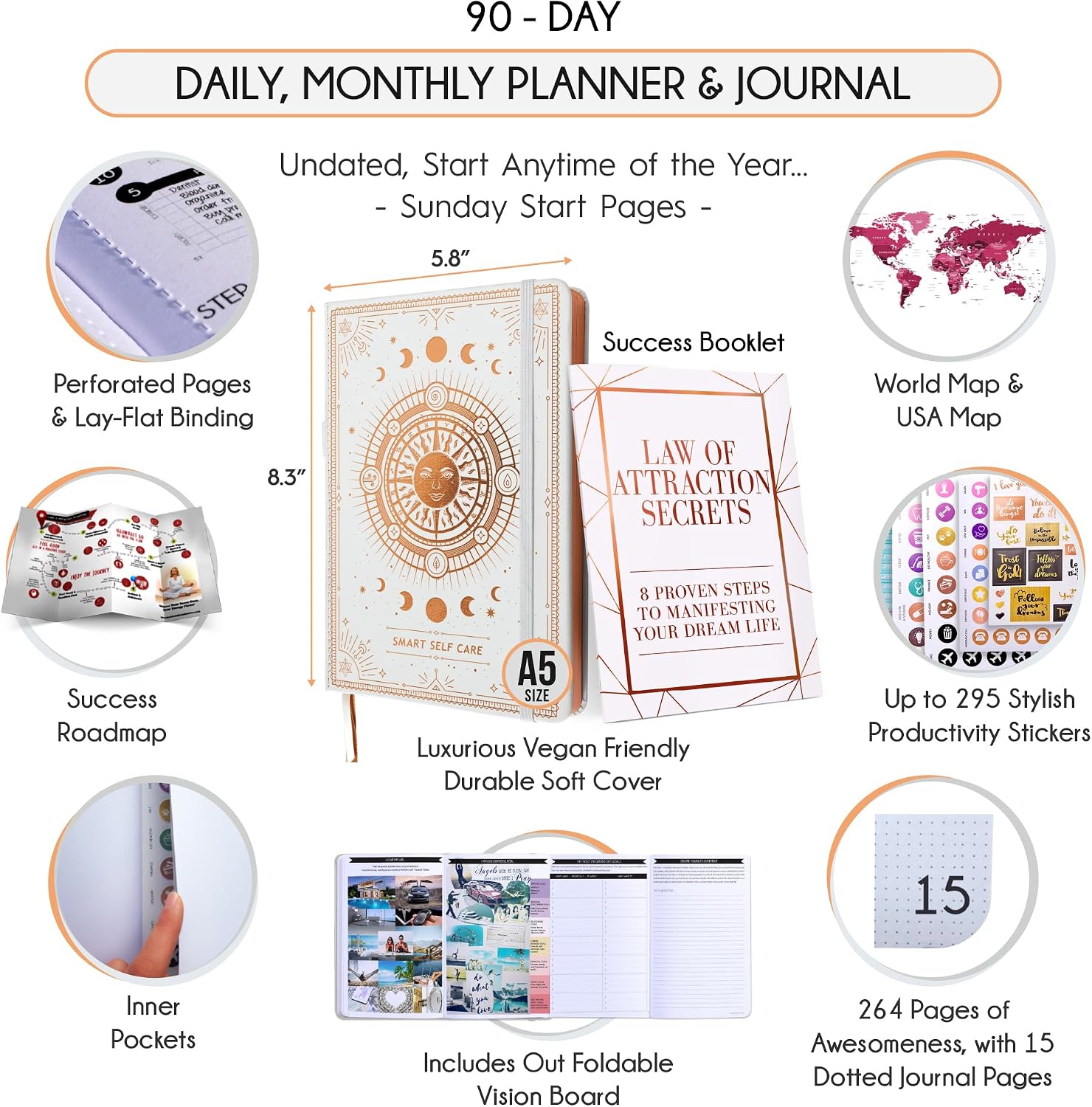 Detalle 2 de Self Care Journal 90-Day ⚙