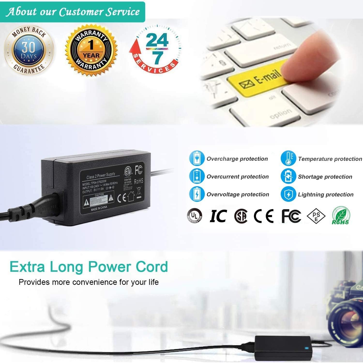 Detalle de F1TP EH-5/EP-5A AC Power Supply Adapter Dummy Battery kit for Nikon cameras (Replacement EN-EL14/EN-EL14a)
