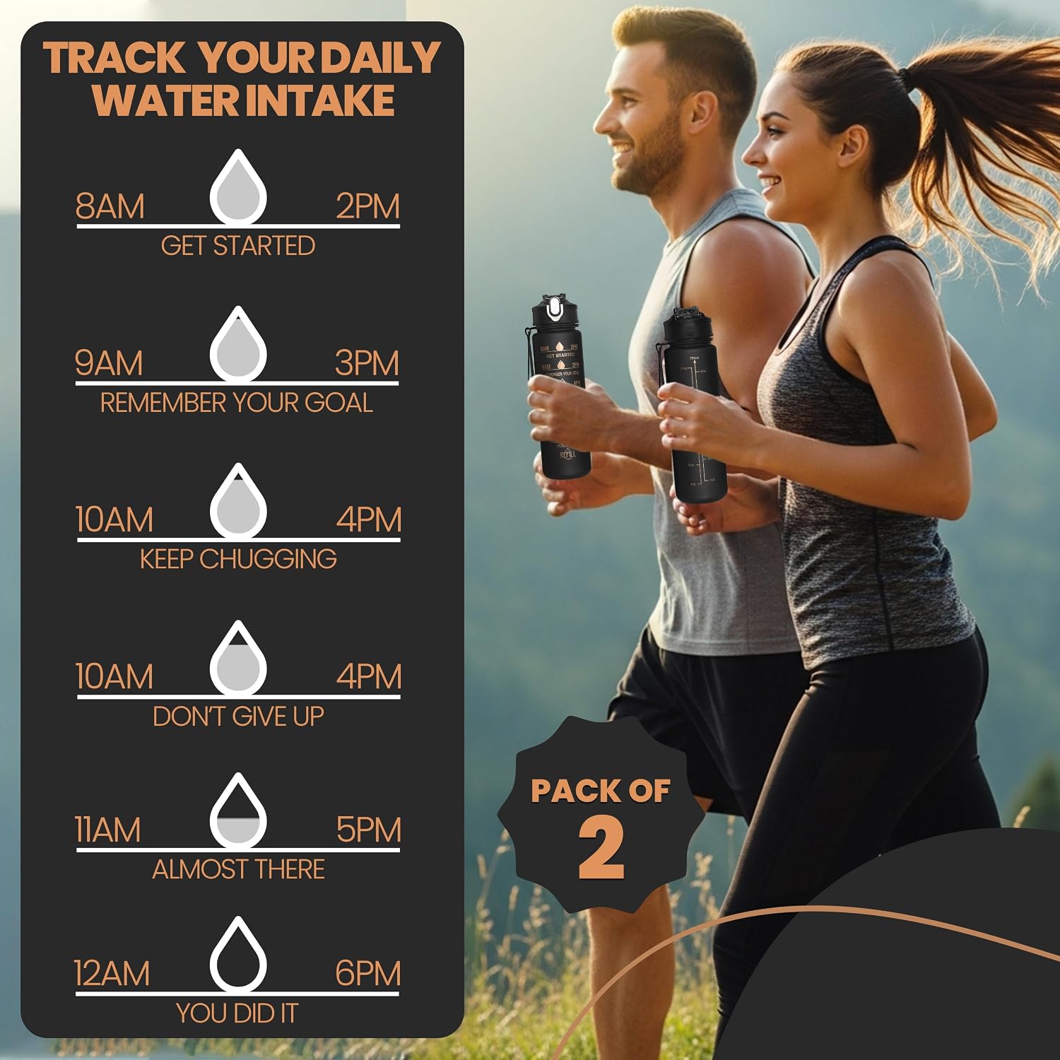 Thumbnail 6 de Aqua Homie 750ml leakproof water bottles