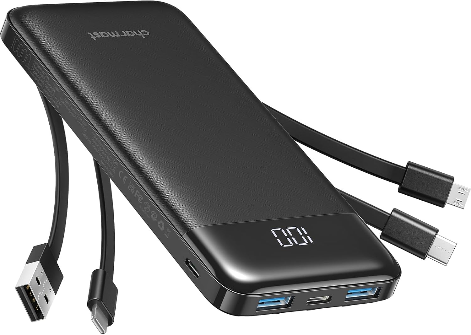 Detalle de Charmast Power Bank 10000mAh con cavi