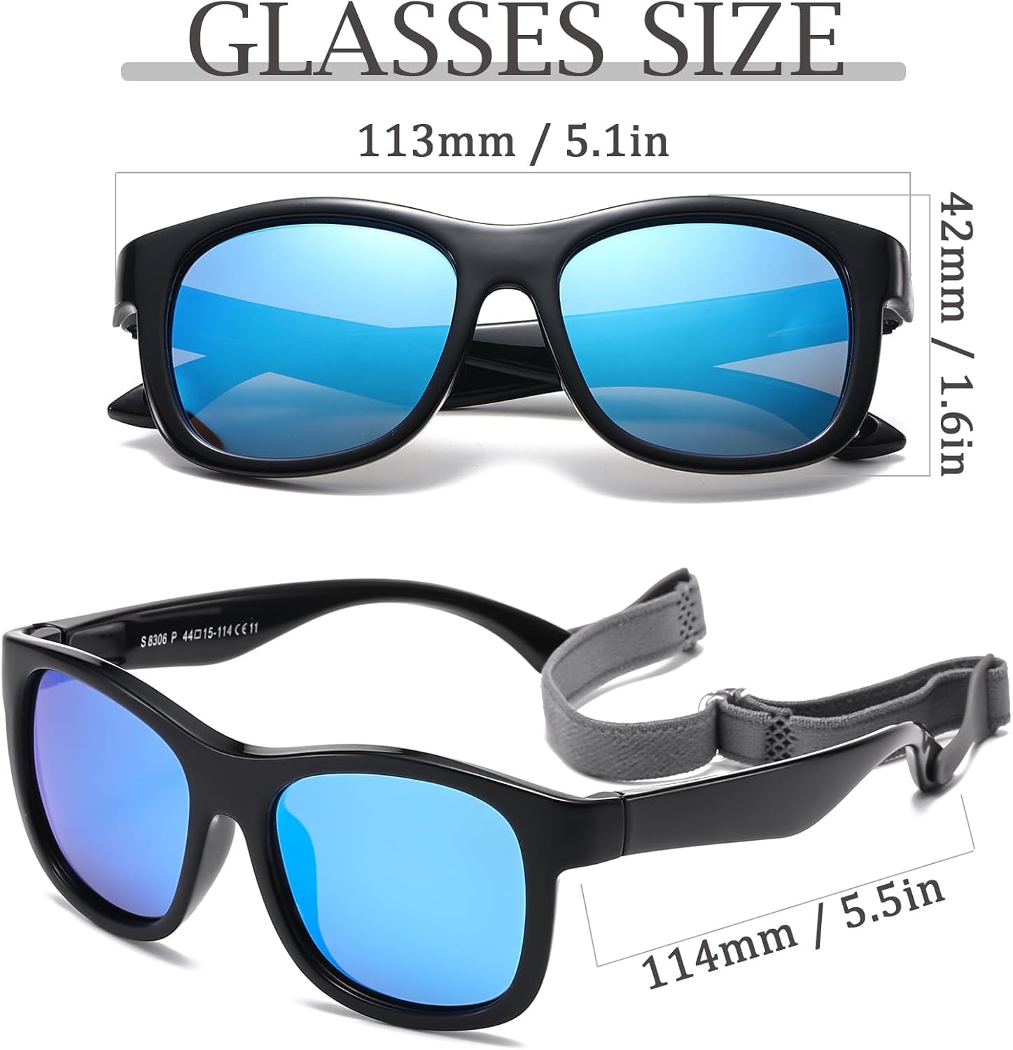 Detalle de Musivon Baby Sunglasses 6 Months - 2.5 Years: Flexible, UV-blocking Sunglasses for Toddlers