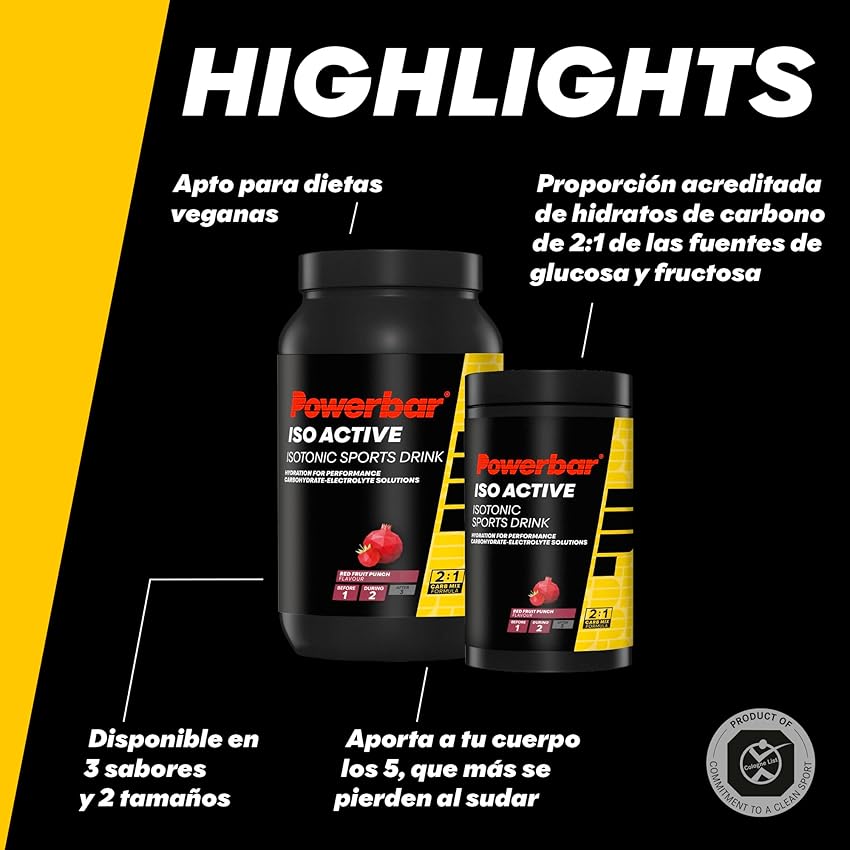 Thumbnail 2 de PowerBar Isoactive Red Fruit 1320 g - Bebida Isotónica 🍓
