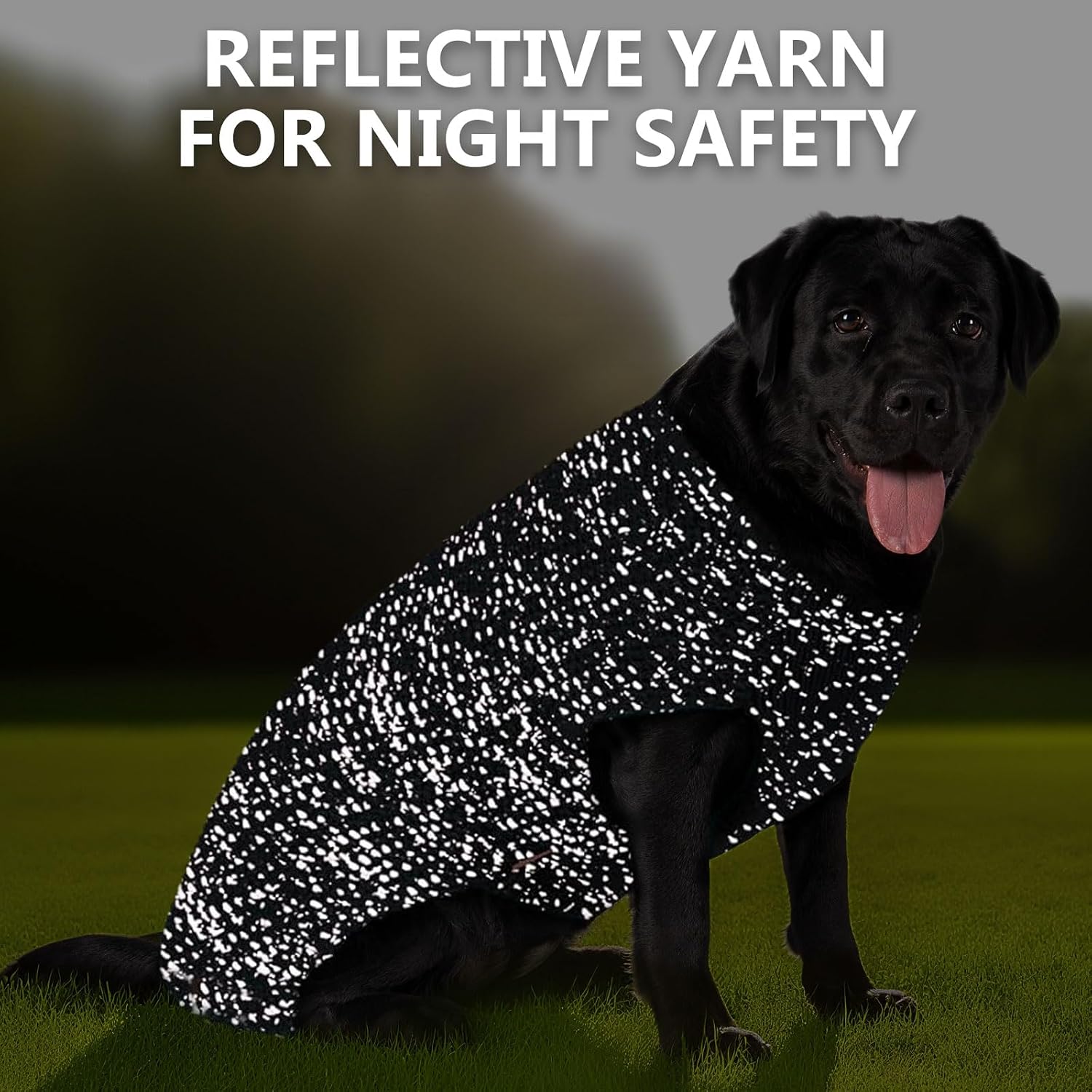 Detalle 1 de KYEESE Dog Sweater in Reflective Acrylic Knit
