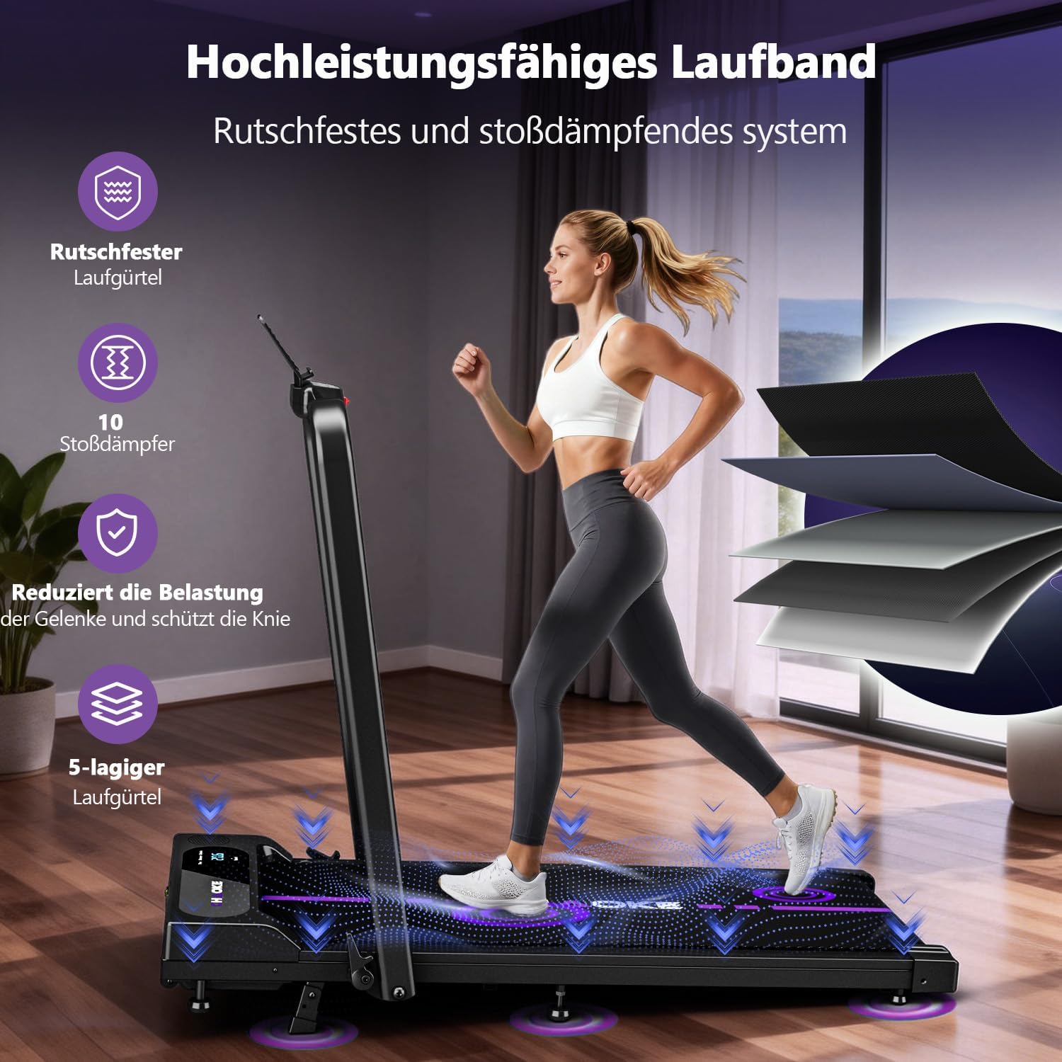 Thumbnail 3 de CHAOKE Laufband 2026 für Zuhause 2,75HP klappbar