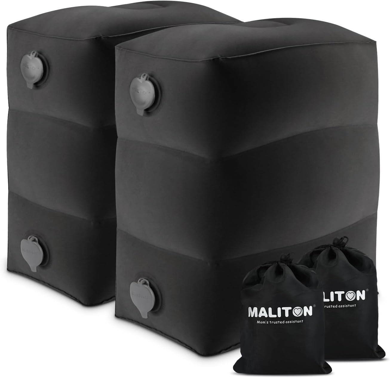 Detalle de Maliton Airplane Footrest, Inflatable Travel Foot Rest for Kids – 2 Pack