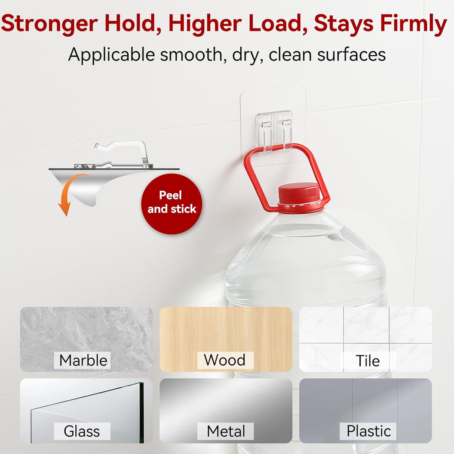 Detalle de Latoxcaa 50pc Outdoor Light Hooks – strong adhesive sticky hooks for fairy light clips & cable organising