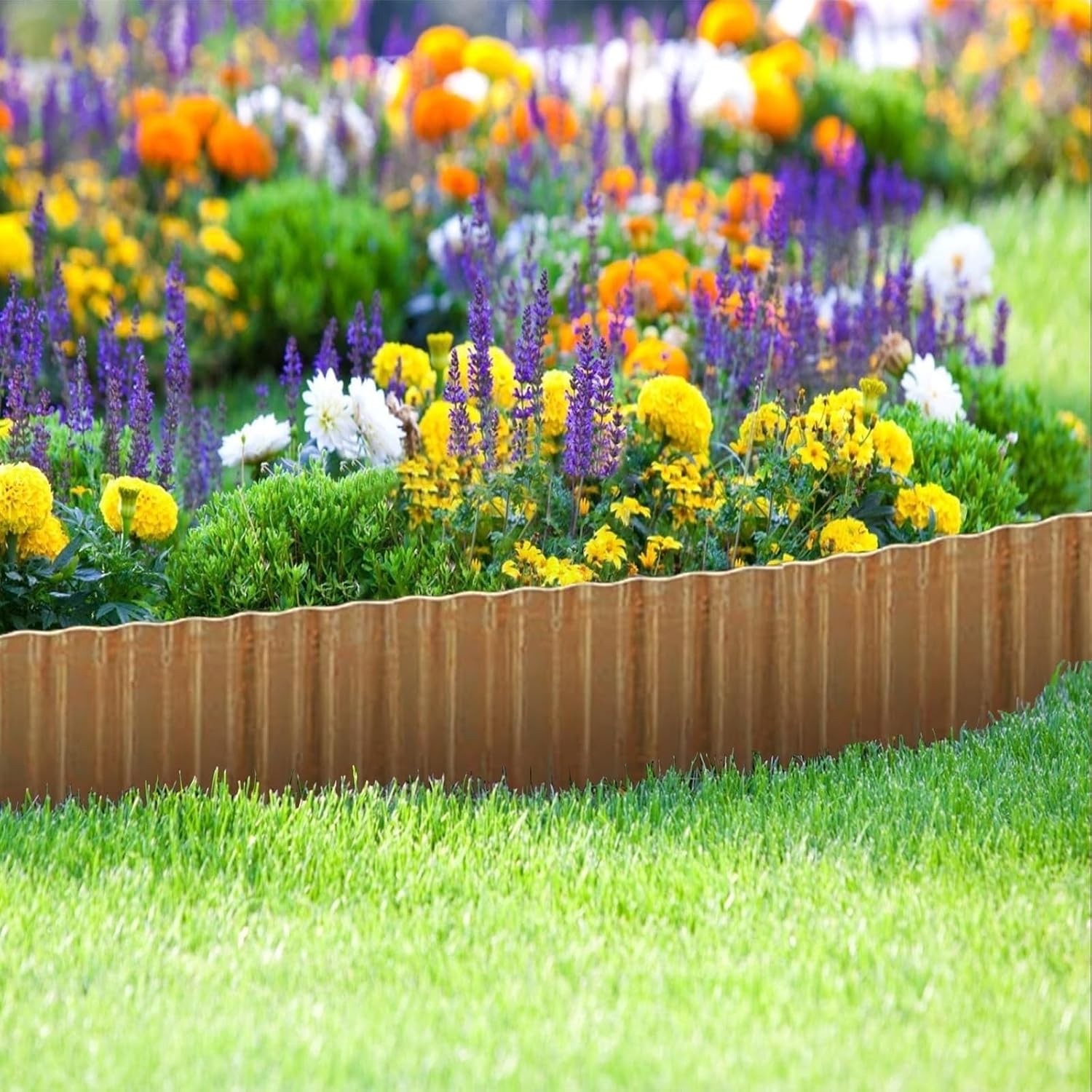 Detalle 2 de COSDACE HG0813_12 Corrugated Galvanized Metal Garden Edging, 10 Inch x 20FT