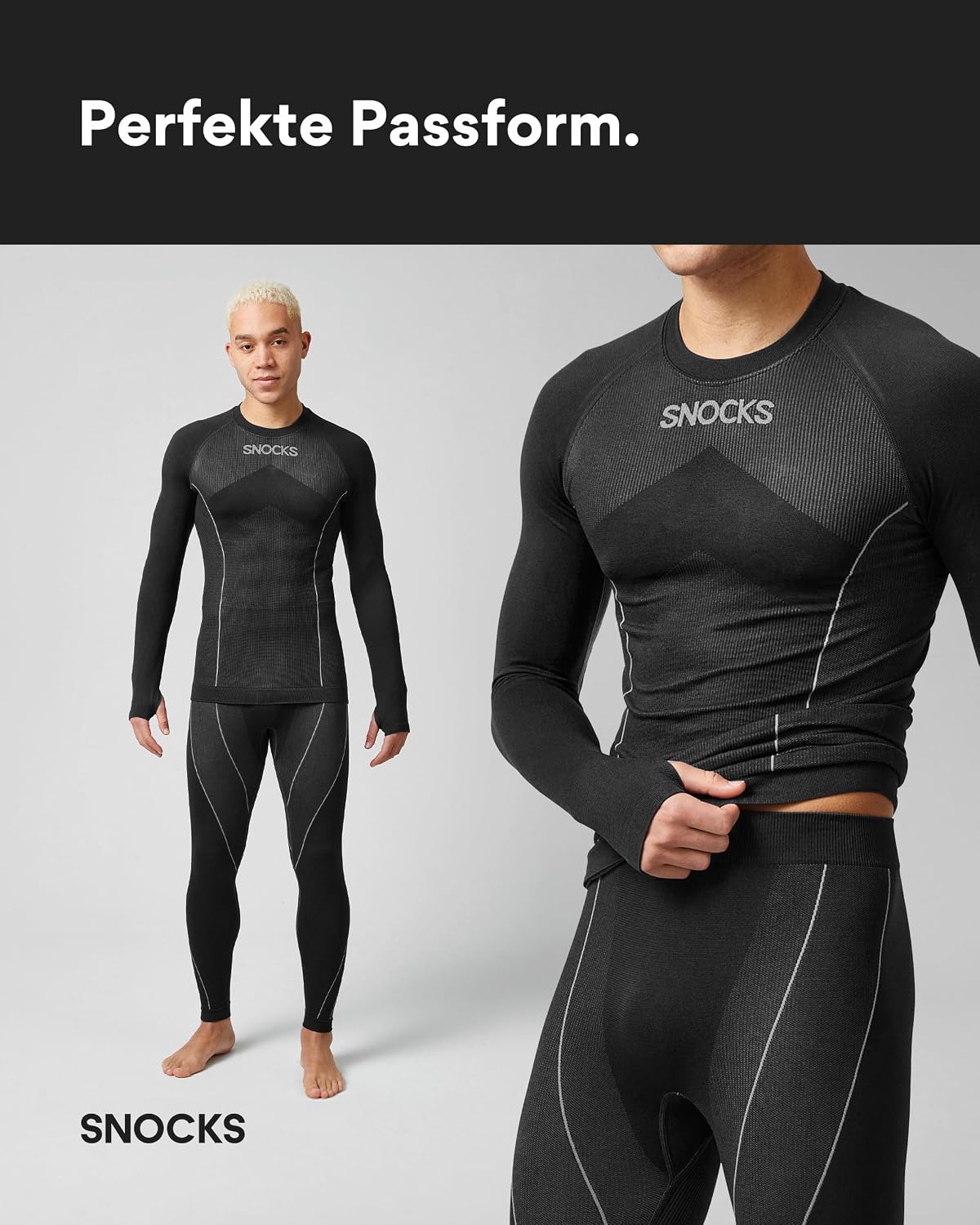 Thumbnail 4 de Snocks Thermounterwäsche Herren Thermo-Unterhemd Gr. S–3XL