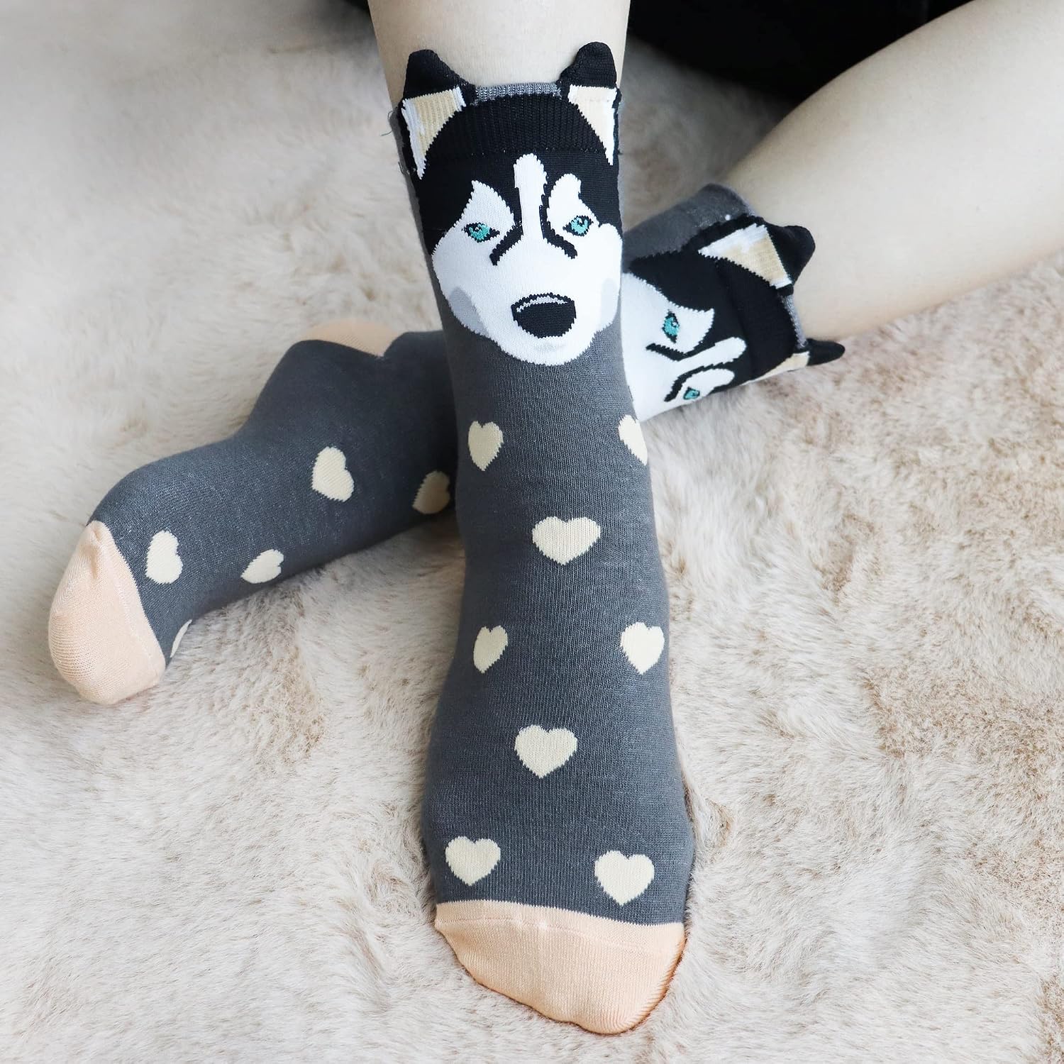 Detalle 2 de Jeasona Women's Cat Socks US 5-8