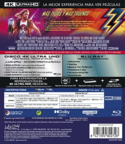 Thumbnail 1 de Thor: Love And Thunder (4K UHD + Blu-ray) – Divisa Films