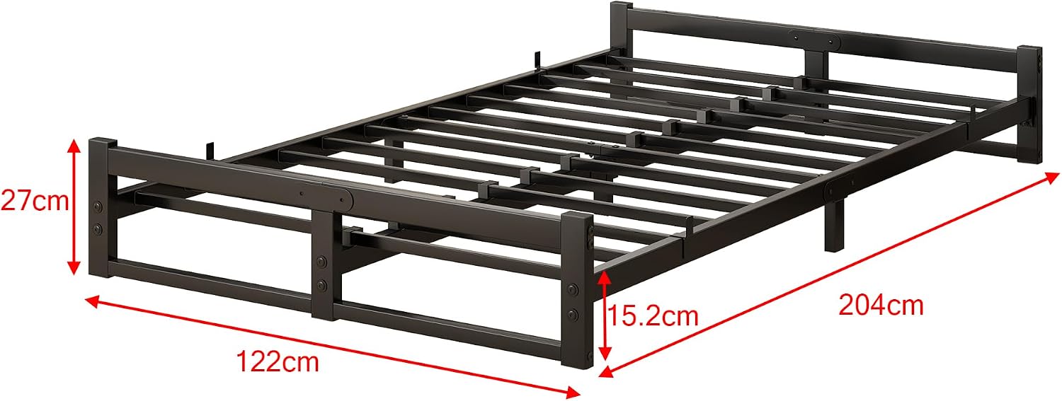 Detalle 2 de VECOCHO 1016P-BK-6Y metalen bedframe 120 x 200 cm, zwart