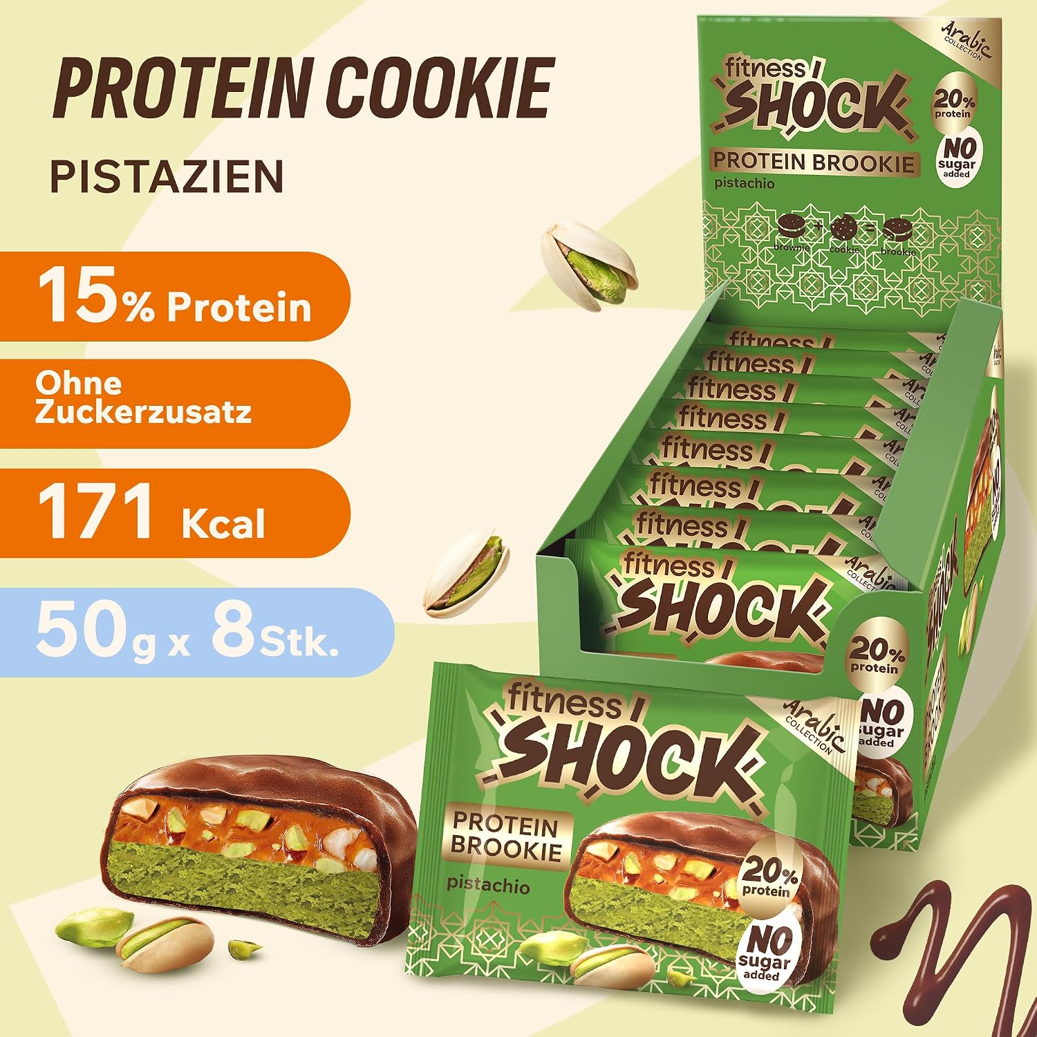 Detalle de FitnesSHOCK Protein Cookie 10g Eiweiß 🍪