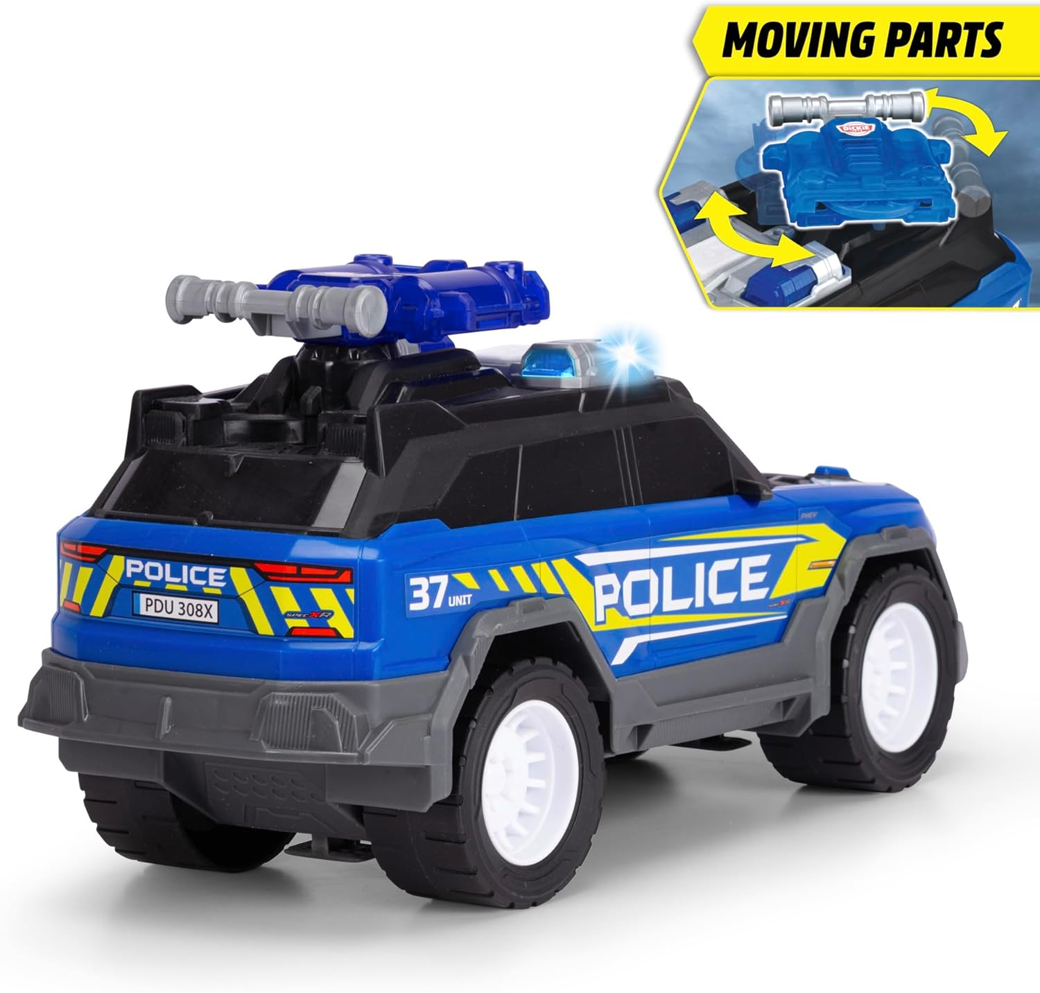 Detalle 2 de Dickie Toys Police SUV 30 cm – A partire dai 3 anni, con disc shooter, luci e suoni