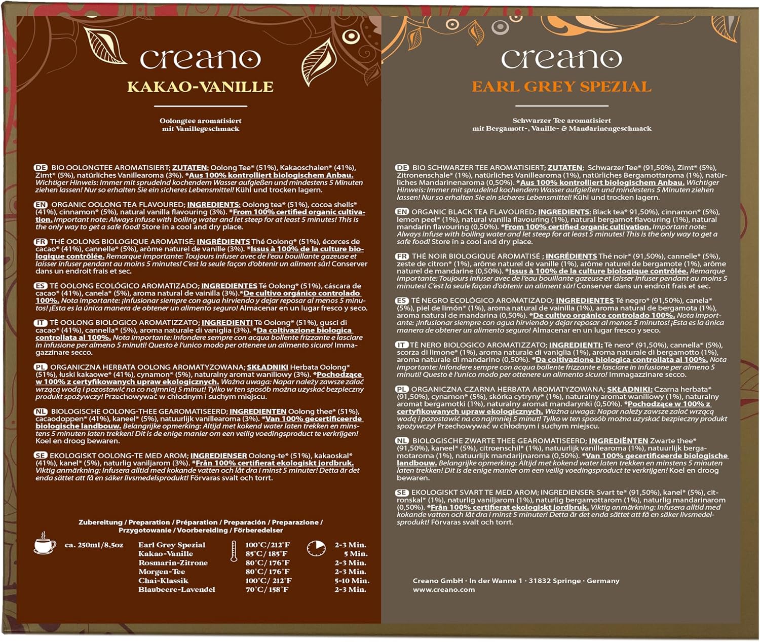 Thumbnail 2 de Creano Organic Tea Blend biologische thee, 24 zakjes in 6 varianten