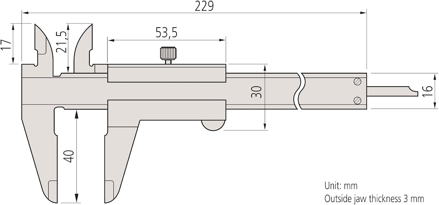Detalle 2 de Mitutoyo Pied à coulisse à vernier 0-150 mm – précision 0,05 mm, depth gauge standard
