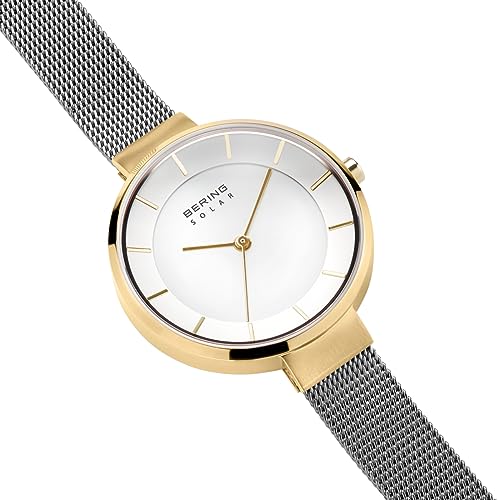 Detalle 2 de BERING Montre à mouvement à quartz pour femme – Collection Solar, acier inoxydable et verre saphir 14631-024