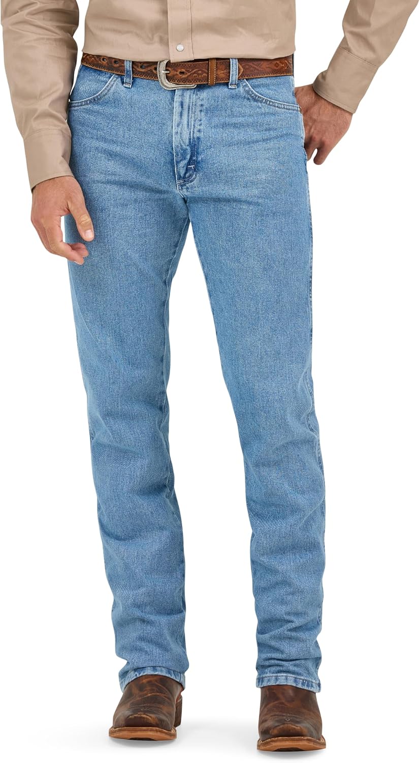 Detalle de Wrangler 13MWZ herrjeans, Original Regular med bootcut-passform och raka ben