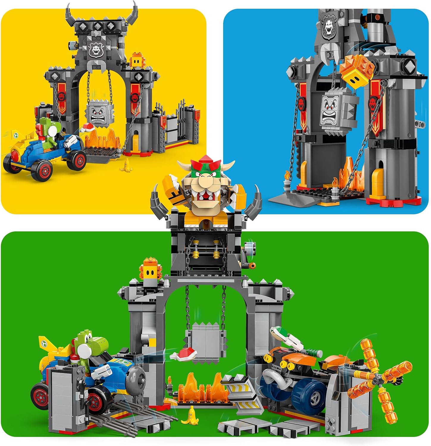 Thumbnail 4 de LEGO Super Mario: Castello di Bowser – Set Interattivo Mario Kart con 2 Veicoli e 4 Minifigure, 72039